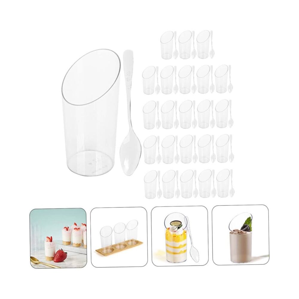 35 Pack Mousse Dessert Cups Elegant Tiramisu Party Supplies Multi-use Cup Spoon